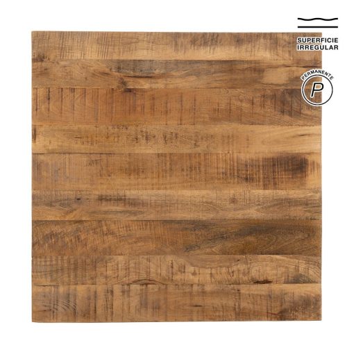 Tampo de Mesa Natural Madera De Mango 80 X 80 X 3 Cm - Image 7