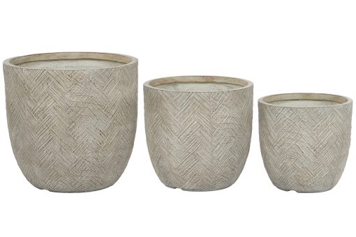 Vaso Set 3 Magnésia Fibra De Vidro 44