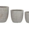 Vaso Set 3 Magnésia Fibra De Vidro 45X45X43