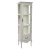 Vitrina Madeira Vidro 48X35X160 Natural Branco