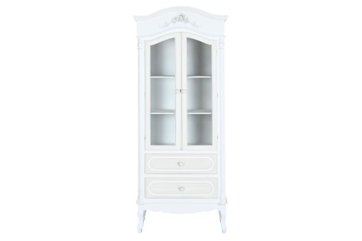 Vitrina Madeira Vidro 76X39X193 Branco
