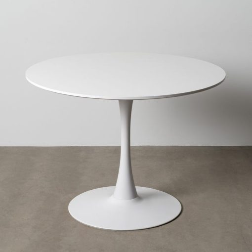 Mesa De Jantar Branco Mdf-Metal 100 X 100 X 75 Cm - Image 2