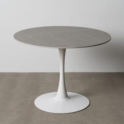 Mesa De Jantar Cinza Pedra Sinterizada 100 X 100 X 75 Cm - Image 2