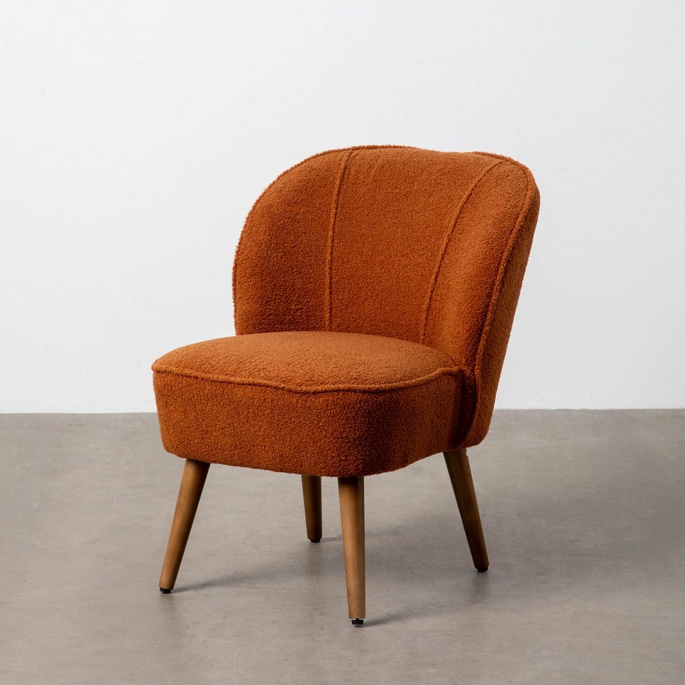 Poltrona Terracota Madeira Da Borracha 54 X 64 X 73 Cm