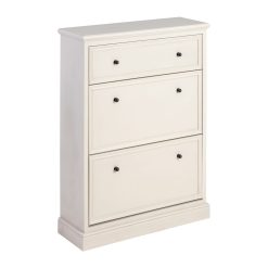 Sapateira Cinza Brilhante Mdf- 80 X 28 X 108 Cm