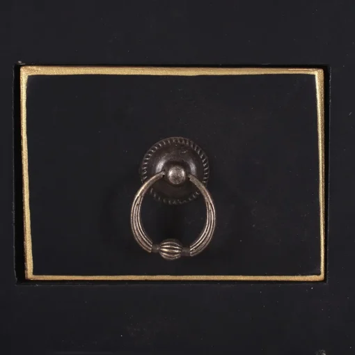 Consola Oriental Preto 4 Portas e 3 Gavetas 95 X 26 X 90 cm - Image 4