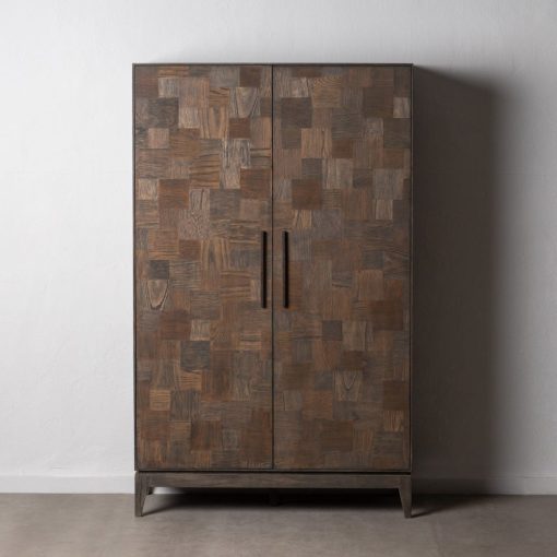 Armário Castanho Mindi Madeira Room 110 X 45 X 180 Cm - Image 2