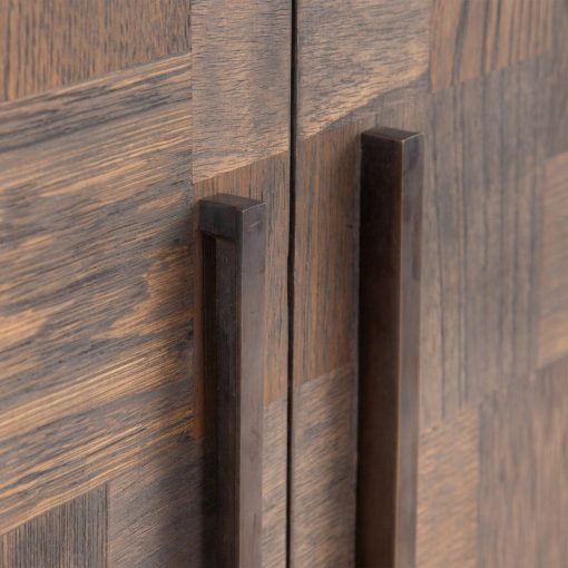 Armário Castanho Mindi Madeira Room 110 X 45 X 180 Cm - Image 3