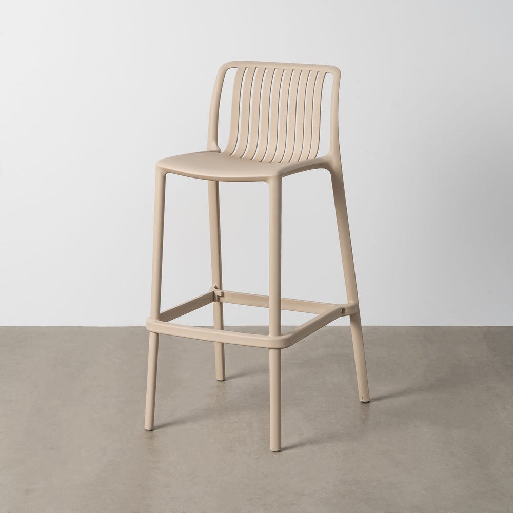 Banco Beige Polipropileno Exterior 52 X 55 X 100 Cm (4 unidades)