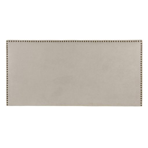 Cabeceira Beige Grisáceo Tecido-Madeira 160 X 4 X 80 Cm - Image 2