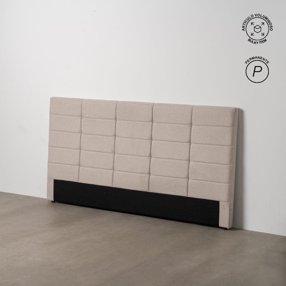 Cabeceira Beige Tecido Quarto 190 X 8 X 100 Cm - Image 6