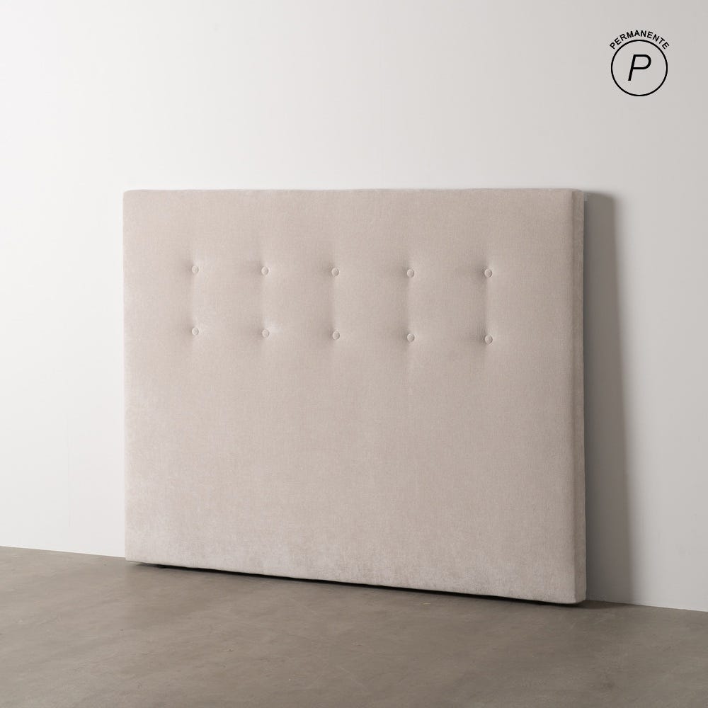 Cabeceira Creme Tecido Quarto 165 X 8 X 125 Cm - Image 2