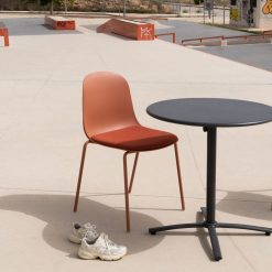 Cadeira Alaranjado Pp-Metal Exterior 50 X 53 X 85 Cm (4 unidades)