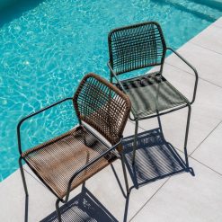 Cadeira Bege-Antracite Aço Exterior 53 X 63 X 78 Cm (2 unidades)