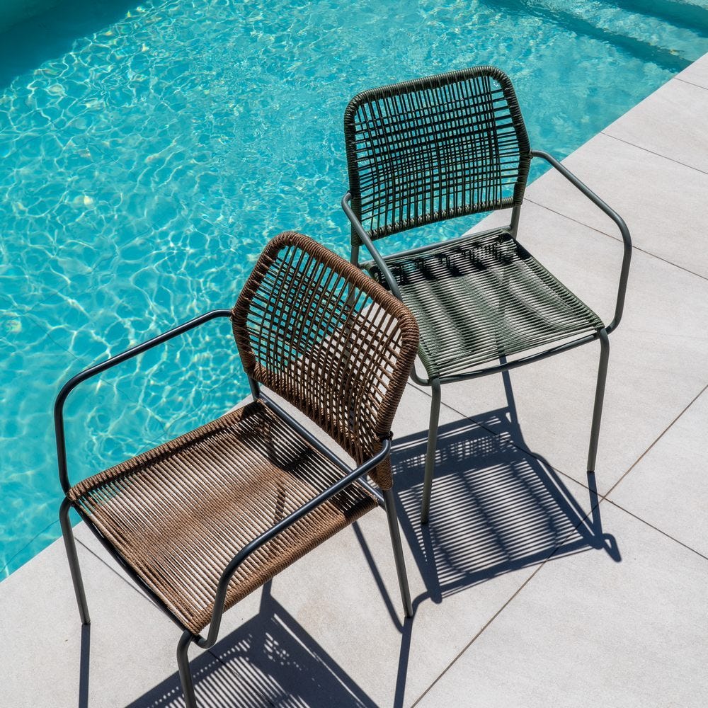 Cadeira Bege-Antracite Aço Exterior 53 X 63 X 78 Cm (2 unidades) - Image 5