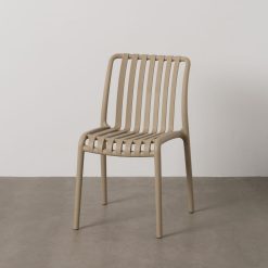 Alternative view of Cadeira Beige Polipropileno Exterior 50 X 58 X 80 Cm (2 unidades)