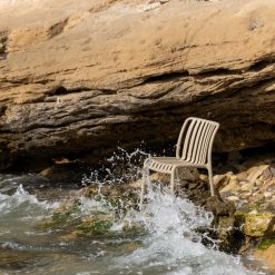 Cadeira Beige Polipropileno Exterior 50 X 58 X 80 Cm (2 unidades)