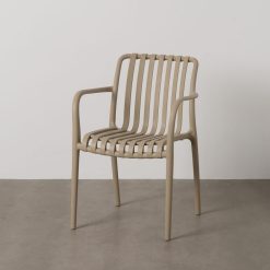 Alternative view of Cadeira Beige Polipropileno Exterior 56 X 57 X 81 Cm (2 unidades)