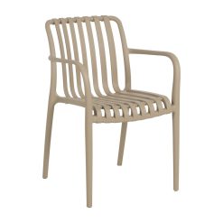 Cadeira Beige Polipropileno Exterior 56 X 57 X 81 Cm (2 unidades)