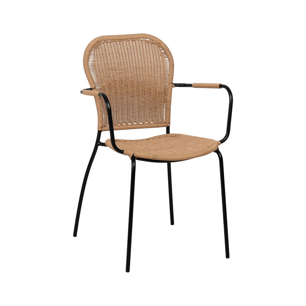 Cadeira Natural Pe-Aço Room 57 X 57 X 87 Cm (2 unidades)