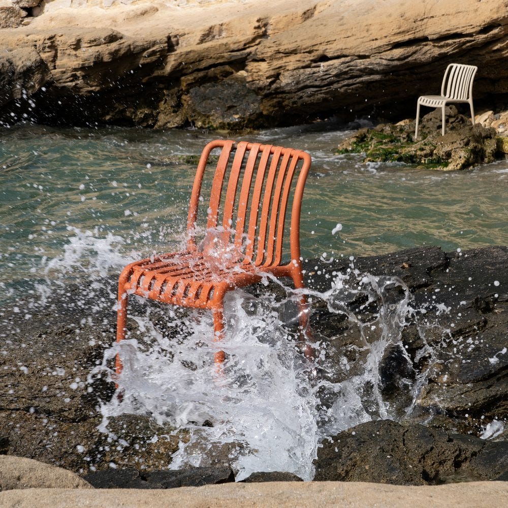 Cadeira Terracota Polipropileno Exterior 50 X 58 X 80 Cm (2 unidades)