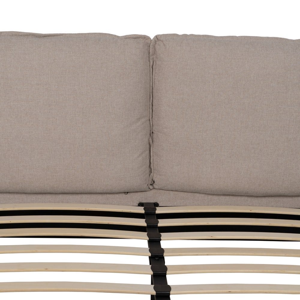 Cama Beige Tecido Quarto 163 X 215 X 93 Cm - Image 3