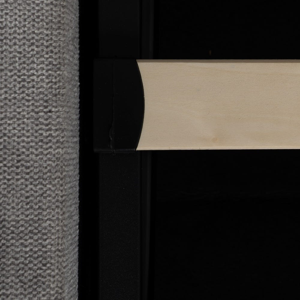 Cama Caixa De Molas Cinza Tecido Quarto 164 X 214 X 110 Cm - Image 5