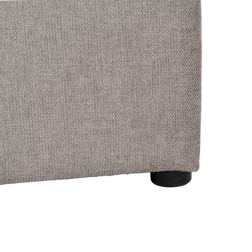 Cama Caixa De Molas Cinza Tecido Quarto 191 X 212 X 113 Cm - Image 5