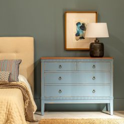 Comoda Azul Madeira 115 X 45 X 90 Cm