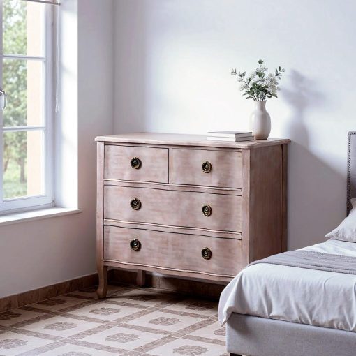 Cómoda Castanho Claro Madera De Abeto 93 X 38 X 78 Cm - Image 2