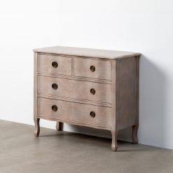 Cómoda Castanho Claro Madera De Abeto 93 X 38 X 78 Cm