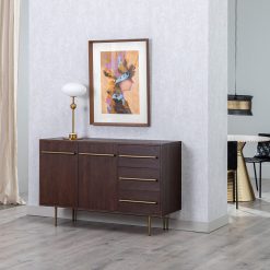 Cómoda Castanho Madeira-Ferro Room 130 X 45 X 83