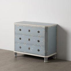 Alternative view of Comoda Cinza Azul Madeira 92 X 46 X 81 Cm