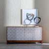 Cómoda Natural-Branco Madeira Mango Room 160 X 40 X 80 Cm