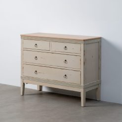 Cómoda Natural-Crema Madera 115 X 45 X 90 Cm