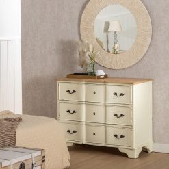 Comoda Natural-Creme Madeira 100 X 45 X 80 Cm