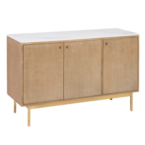 Cómoda Natural Madeira / Aço Inoxidável 127 X 45 X 82,80 Cm - Image 6