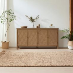 Alternative view of Cómoda Natural Mdf-Madeira Brayan 160 X 40 X 80 Cm