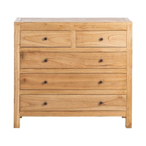 Comoda Natural Mindi Madeira Quarto 100 X 40 X 90 Cm - Image 7