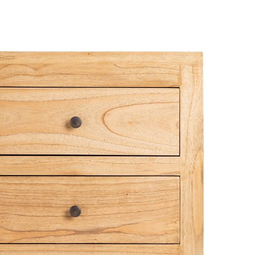 Comoda Natural Mindi Madeira Quarto 100 X 40 X 90 Cm - Image 3