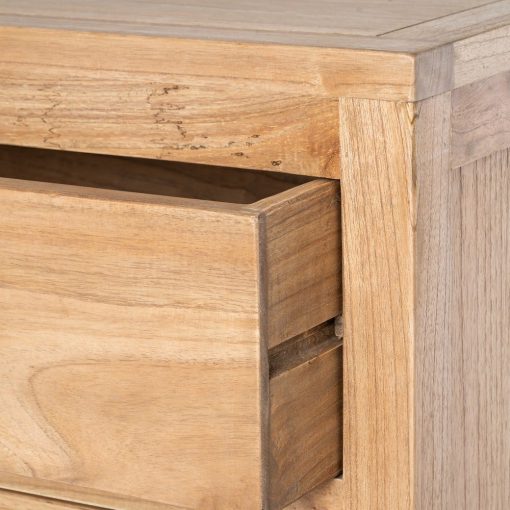 Comoda Natural Mindi Madeira Quarto 90 X 40 X 85 Cm - Image 3