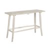 Consola Branco Escovado Madeira Di Teca 120 X 40 X 80 Cm