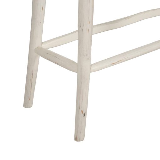 Consola Branco Escovado Madeira Di Teca 120 X 40 X 80 Cm - Image 5