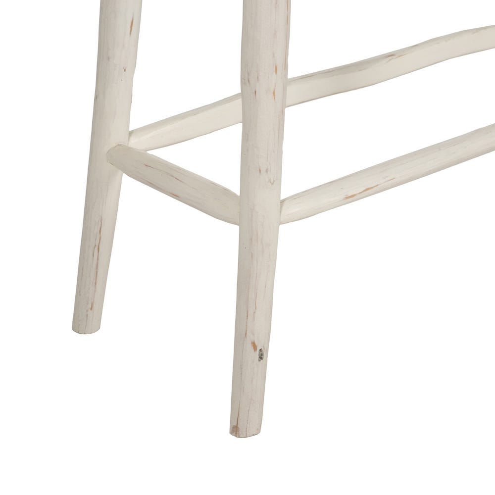 Consola Branco Escovado Madeira Di Teca 120 X 40 X 80 Cm - Image 5