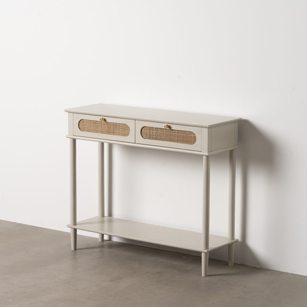 Consola Cinza Brilhante Mdf- 90 X 30 X 75 Cm - Image 2