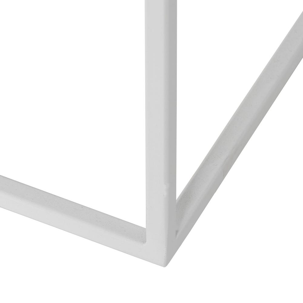 Consola Natural-Branco Mdf-Metal 120 X 30 X 75 Cm - Image 4