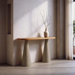 Alternative view of Consola Natural-Branco Mdf-Metal 120 X 40 X 76 Cm
