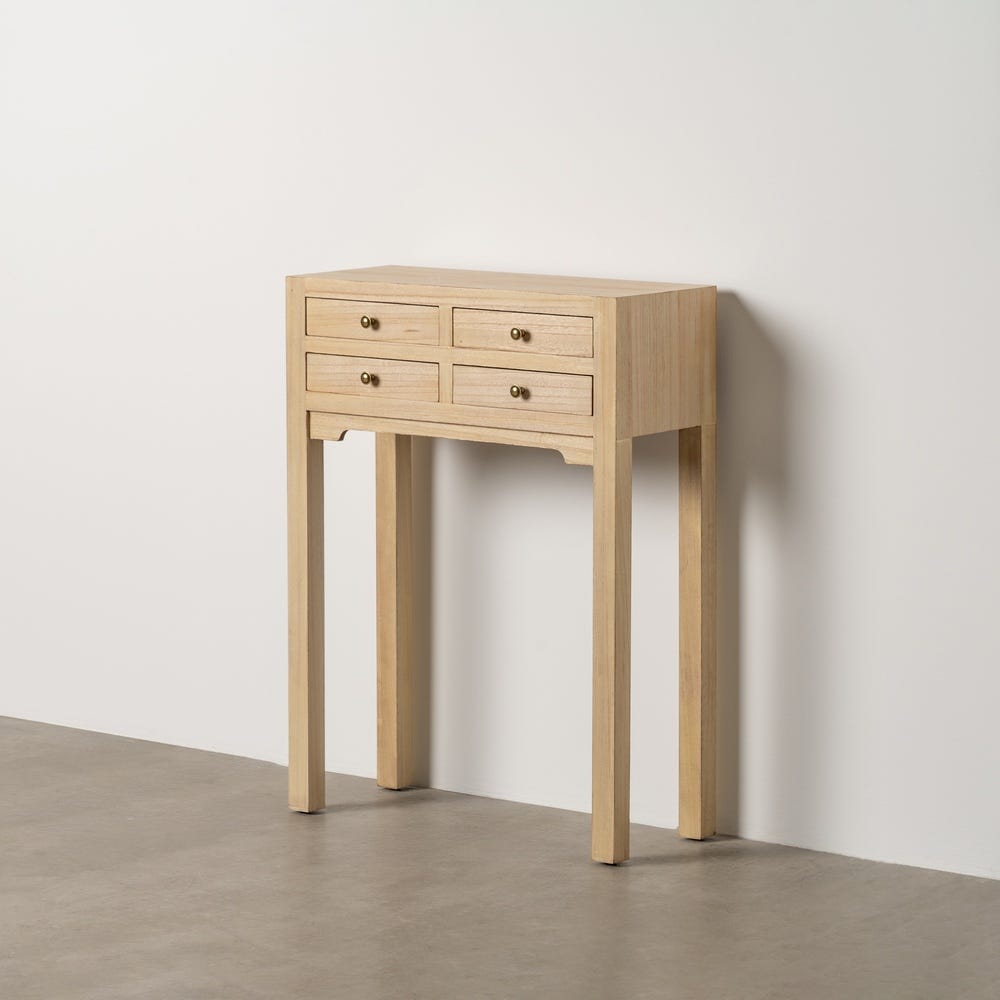 Consola Natural Mdf-Madeira 63 X 26 X 85 Cm - Image 2