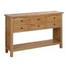 Consola Natural Mindi Madeira Entrada 130 X 35 X 85 Cm
