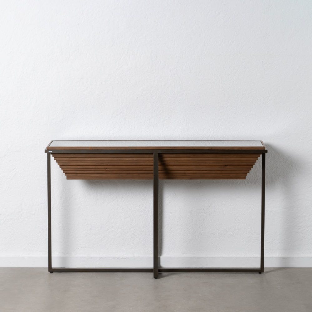 Consola Natural-Preto Madeira-Metal 134 X 32 X 83 Cm - Image 2